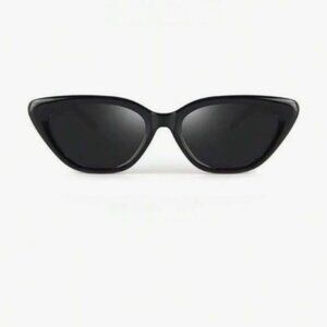 Blue Gem Black Cat Eye Sunglasses